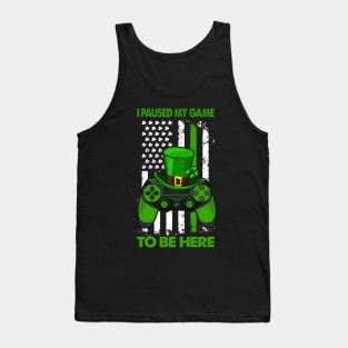 St Patricks Day Irish Flag Gamer Video Game Controller Lovers Tank Top